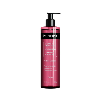 PRINCIPIA GEL LIMPEZA HIDRATANTE 9,5% TENSOATIVOS + 30% GLICERINA + 1% EXTRATO ALGUDAO SKINCARE GL-03 500ML

