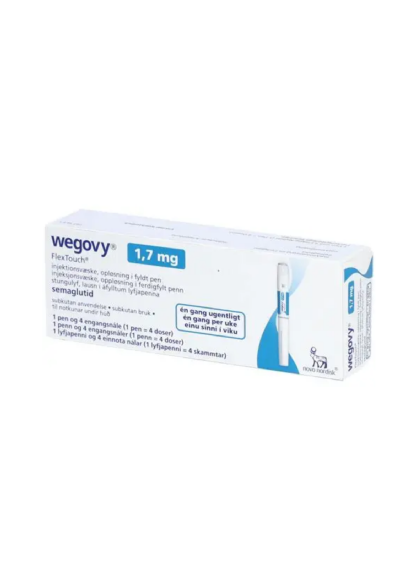 WEGOVY 1,7MG | Solução Injetável + Sistema de Aplicação + 4 Agulhas (G)