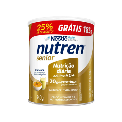 NUTREN SENIOR SEM SABOR LATA 740G 25% DESC
