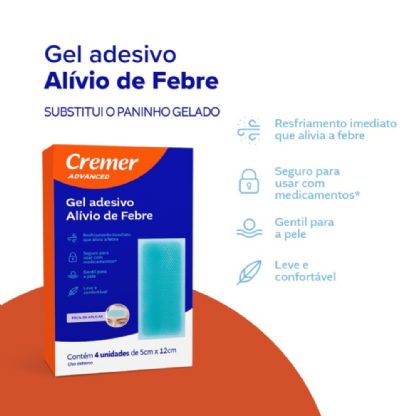 GEL ADESIVO ALÍVIO DE FEBRE | 4 UNIDADES