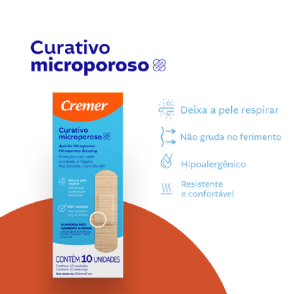 CURATIVO MICROPOROSO 10 UNIDADES