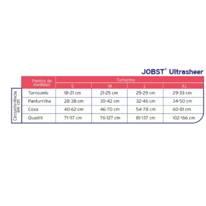 MEIA JOBST ULTRASHEER PANT 3/4 15-20 PE ABERTO NAT. TAMANHO XL
