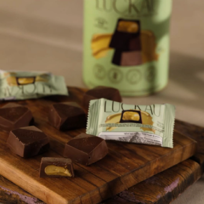 BOMBOM  54% C PISTACHE  S/AÇUCAR - LUCKAU
