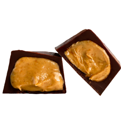 BOMBOM 70% CREME CARAMELO SALG S/ AÇUCAR 5UN - LUCKAU
