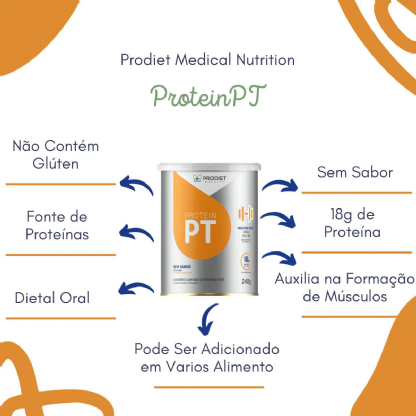 PRODIET PROTEINPT WHEY SEM SABOR LATA 300G
