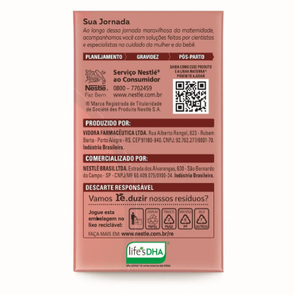 Suplemento Alimentar Nestlé Materna Ômega DHA 30 cápsulas