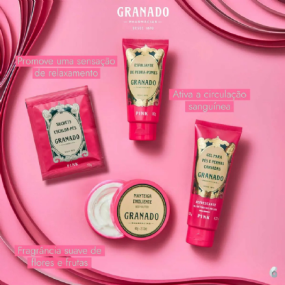 KIT GRANADO RELAXANTE PARA PES PINK
