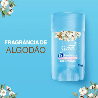 DESODORANTE SECRET GEL COTTON 45G