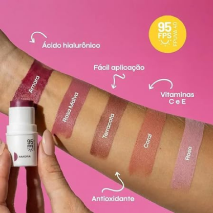 OLLIE BLUSH BATOM E SOMBRA FPS 95 ROSA MALVA