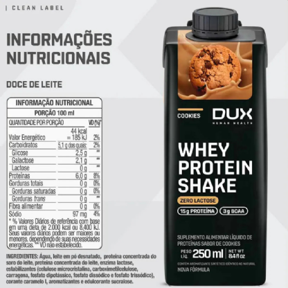 DUX WHEY PROTEIN SHAKE COOKIES 250ML