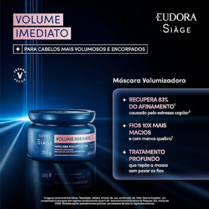 SIAGE MASC CAP VOLUME IMEDIATO 250ML