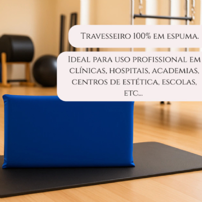 TRAVESSEIRO HOSPITALAR 60 X 40 X 10 CAPA AZUL