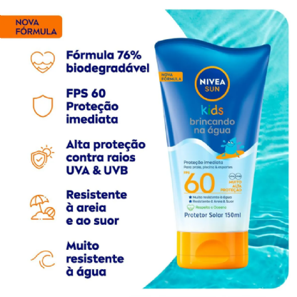 NIVEA PROT SOL KIDS S&P FPS 60 150ML P