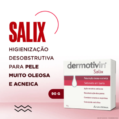 DERMOTIVIN SALIX SABONETE 90 G PELE OLEOSA/ACNEICA - COM ACIDO SALICILICO