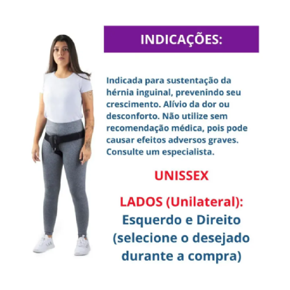 HIDROLIGHT CINTA PARA HÉRNIA INGUINAL DIREITA G