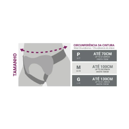 HIDROLIGHT CINTA PARA HÉRNIA INGUINAL DIREITA P