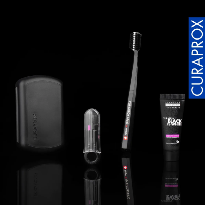 CURAPROX KIT TRAVEL BLACK IS WHITE DUO AD