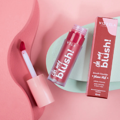 BLUSH LIQUIDO VIZZELA PLUM RED COR 04