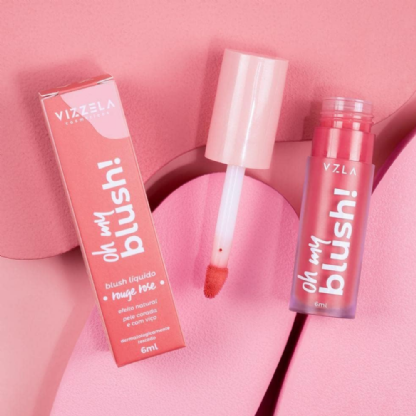 BLUSH LIQUIDO VIZZELA ROUGE ROSE COR 03